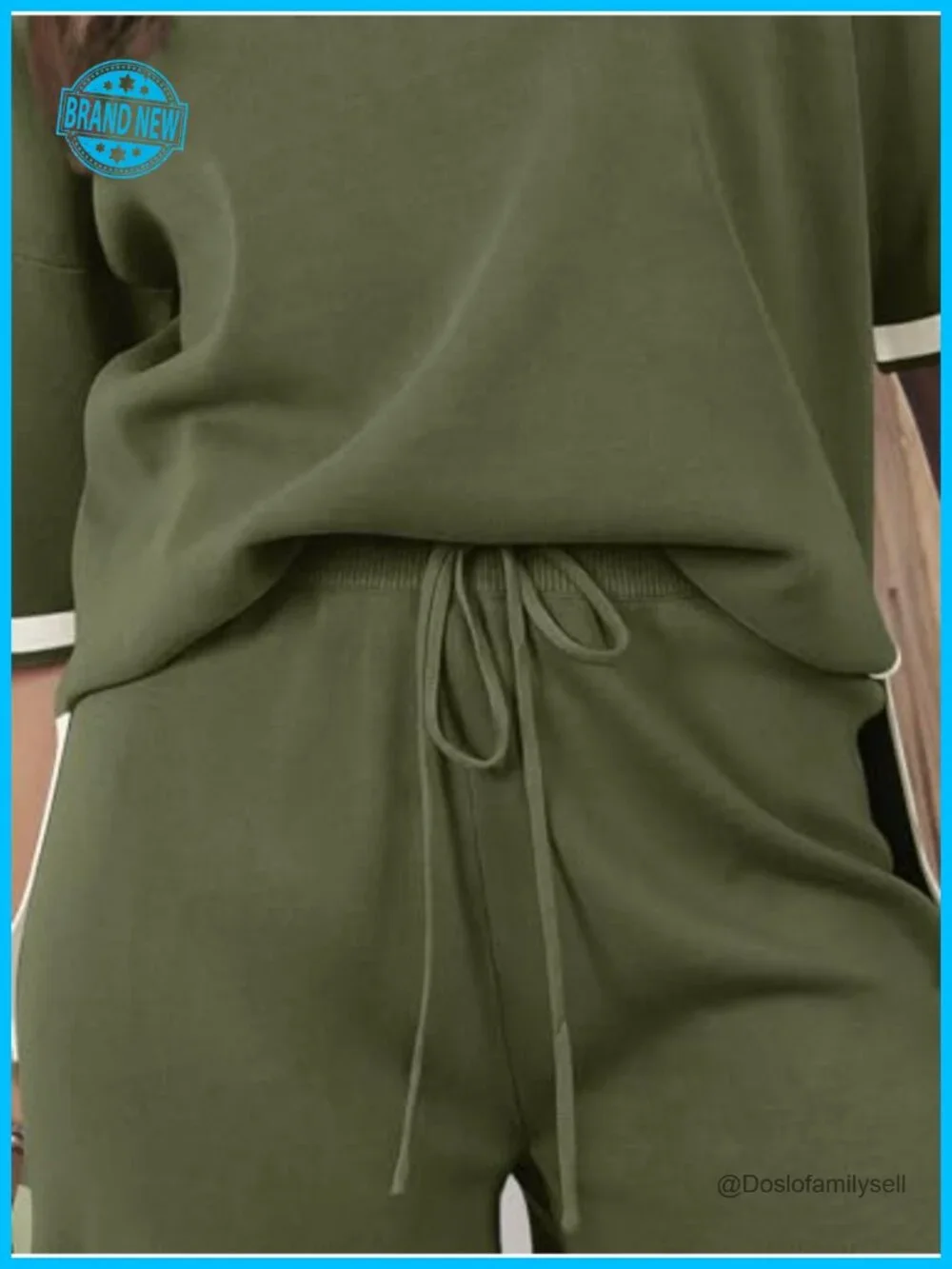 2 Piece Matching Lounge Set Short Sleeve Top & Shorts Casual Summer Outfit